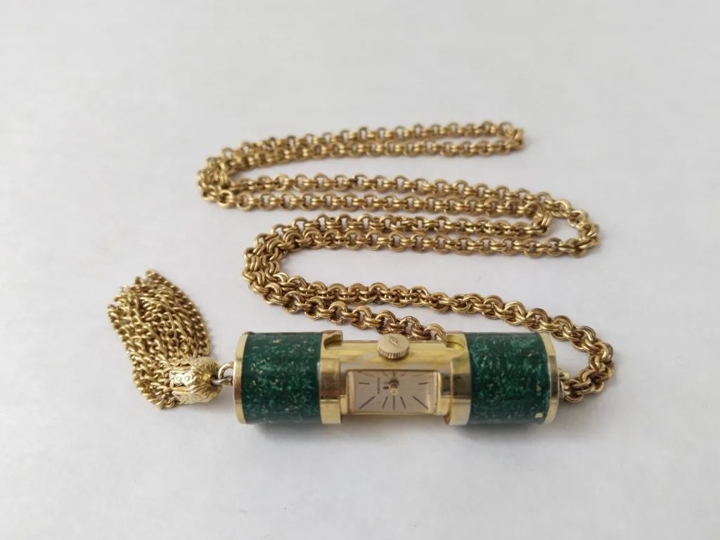 1960er Mondia Schweizer Emaille Klapp Anhängeruhr Vintage 6