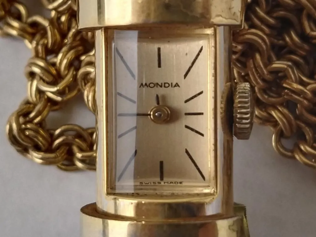 1960s Mondia Swiss Made Vintage Watch Enamel Folding 2