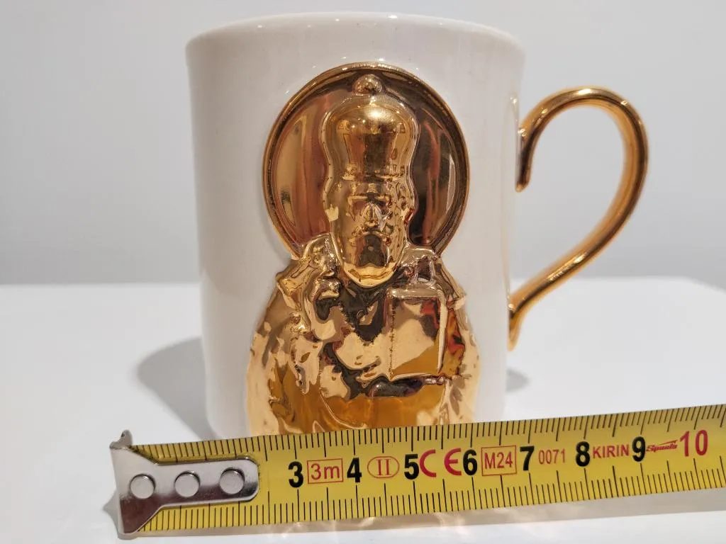 24K Gold Porcelain Cup Saint Nicholas 7