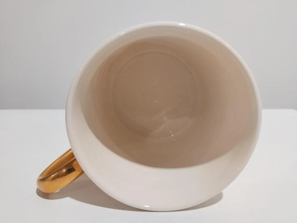 24K Gold Porcelain Cup Virgin Mary And Baby Jesus 4