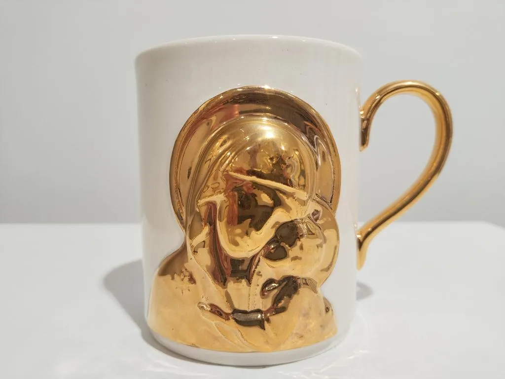 24K Gold Porzellanbecher Die Jungfrau Maria Und Das 1