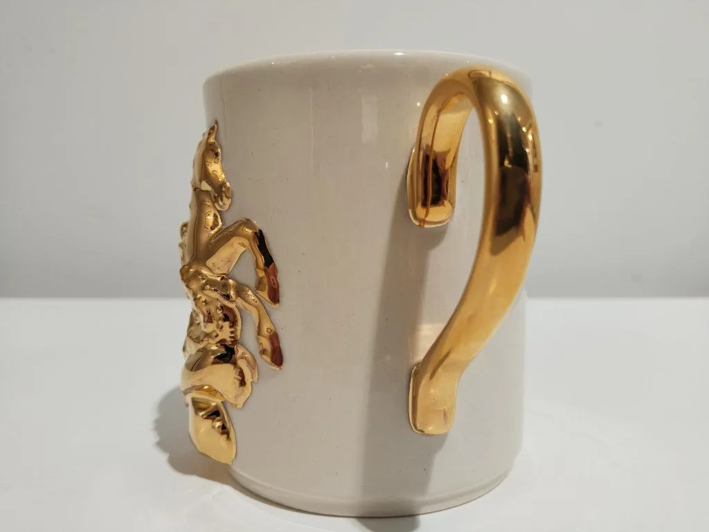 24K Gold Porzellanbecher Heiliger Georg 2