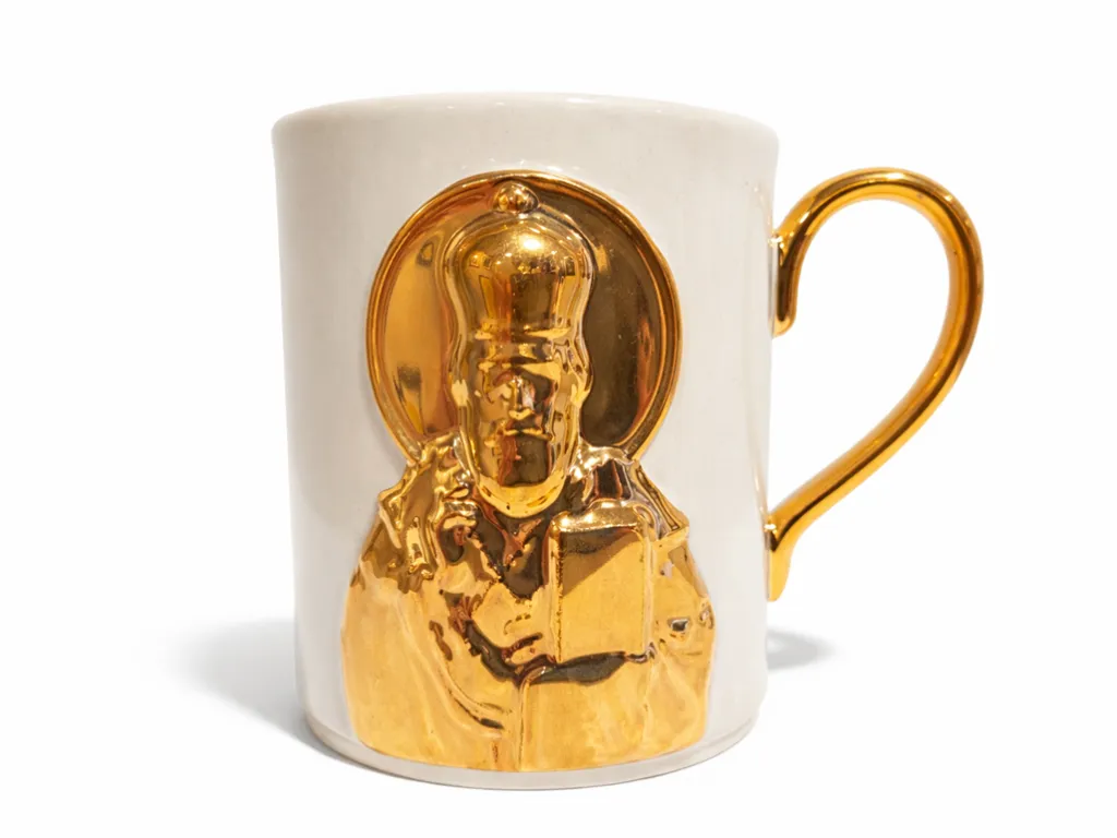 24K Gold Porzellanbecher Heiliger Nikolaus