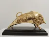 24k Vergoldete Bronzeskulptur Stier 4