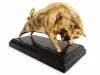 24k Vergoldete Bronzeskulptur Stier