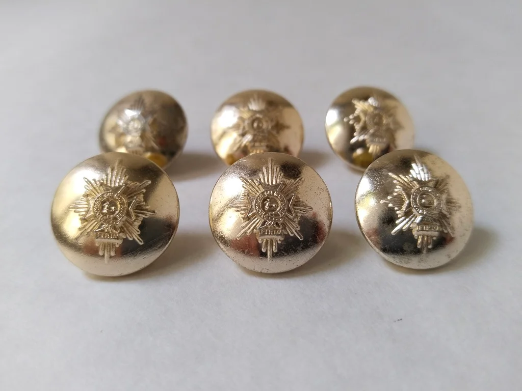 6 Military Uniform Buttons Worcestershire And Sherwood 1