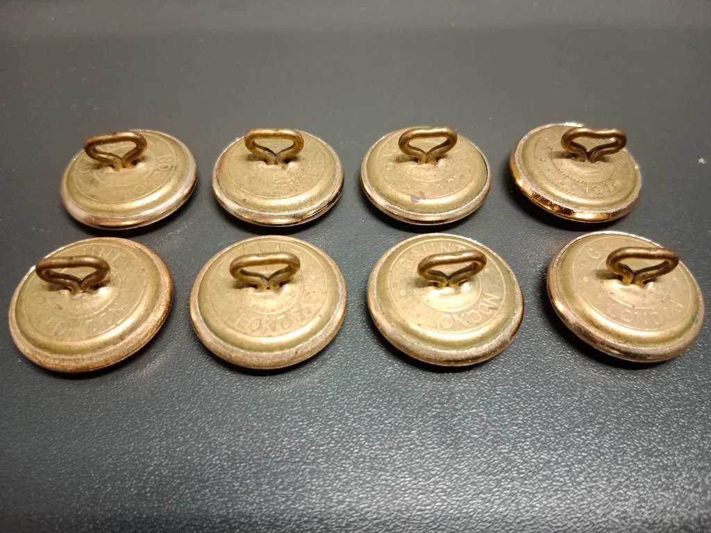 8 Uniform Knöpfe Des RAF Royal Air Force Mit Krone Und 3