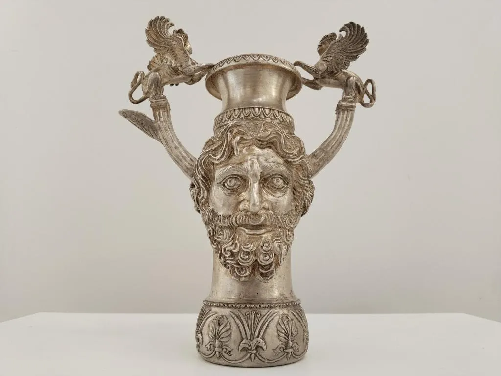 Ancient Greek Style Pure Silver Wine Jug 1