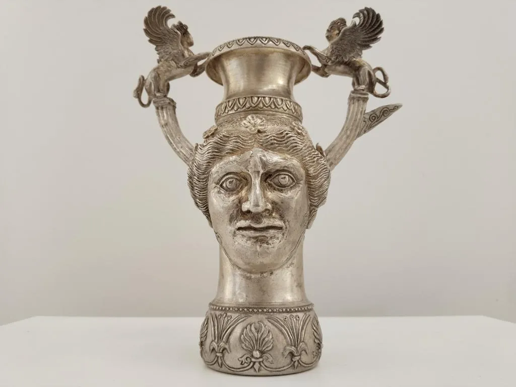 Ancient Greek Style Pure Silver Wine Jug 4