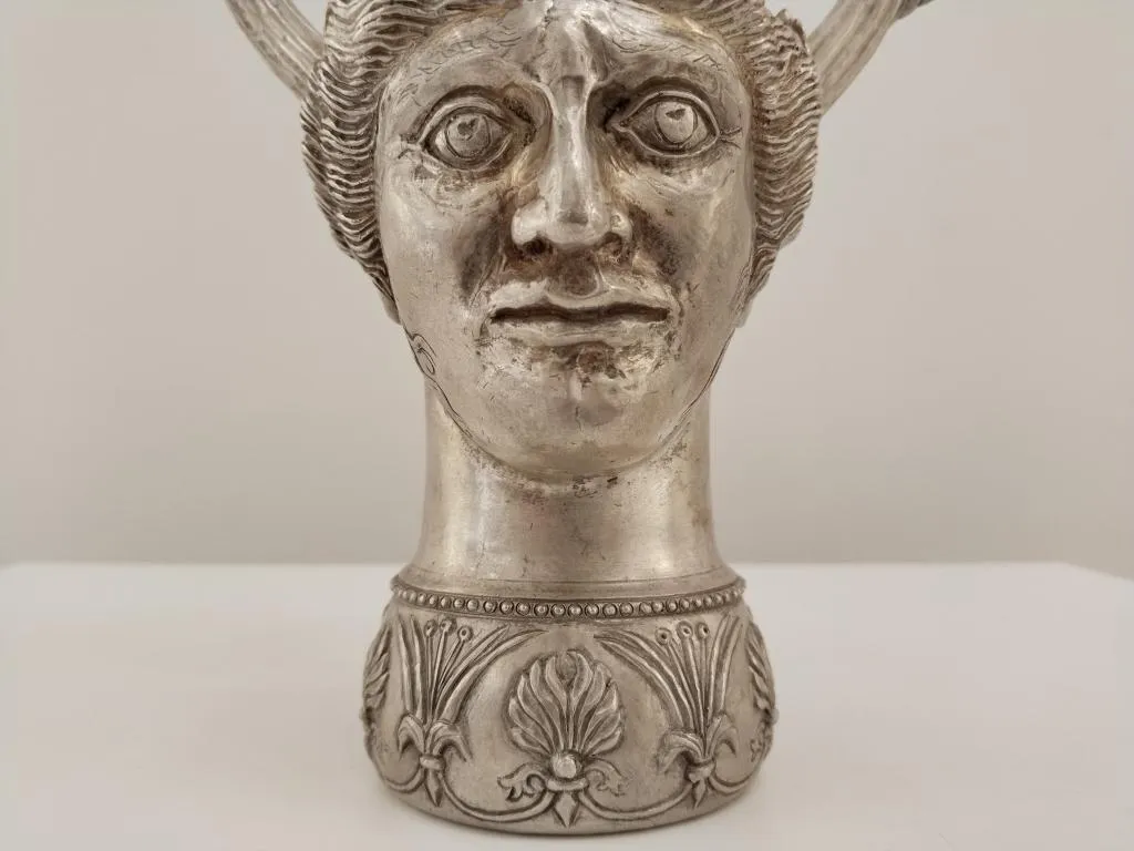 Ancient Greek Style Pure Silver Wine Jug 7