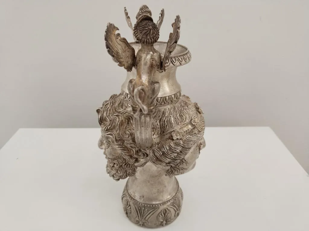 Antik Stil Echtes Silber Weinkanne 2