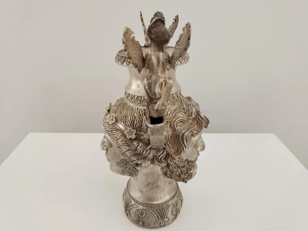 Antik Stil Echtes Silber Weinkanne 5