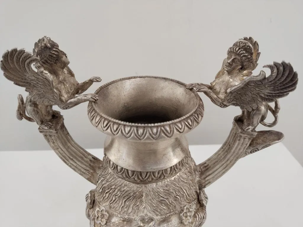 Antik Stil Echtes Silber Weinkanne 8