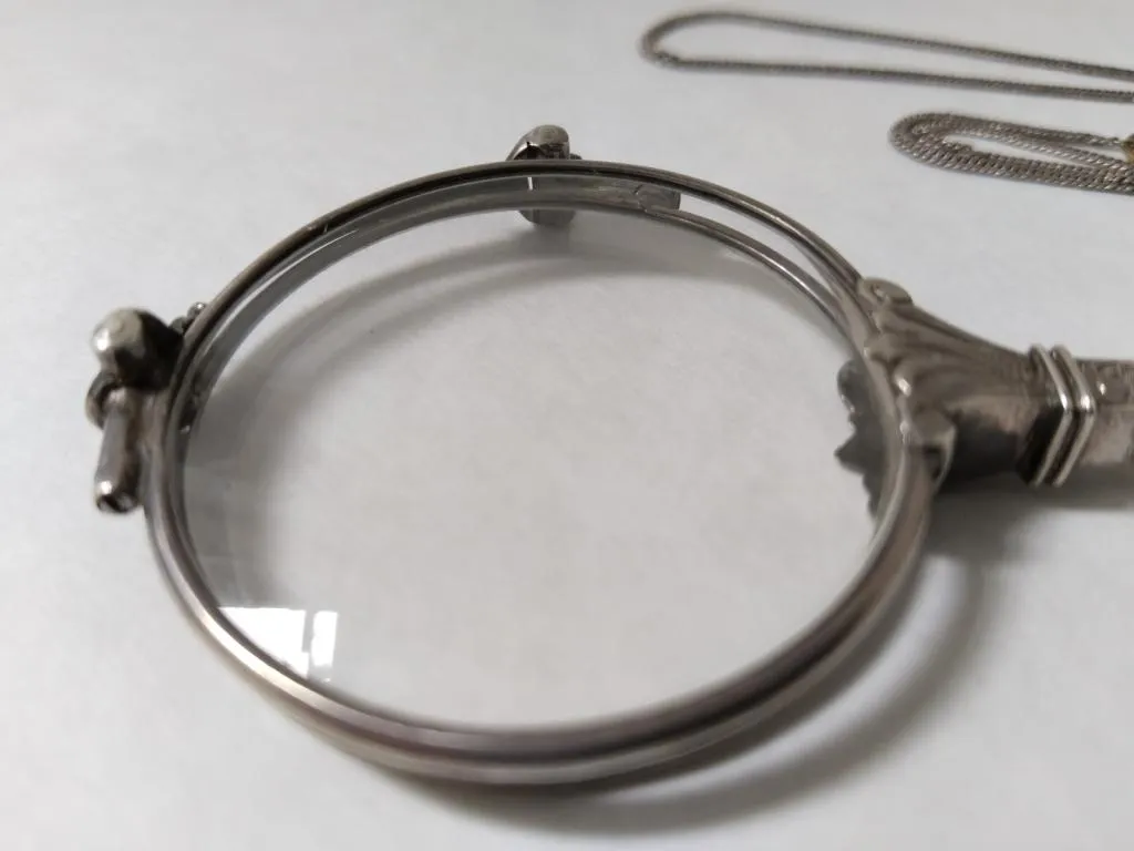 Antike Silber Lorgnette Brille 1900s Wiener Luxus 10