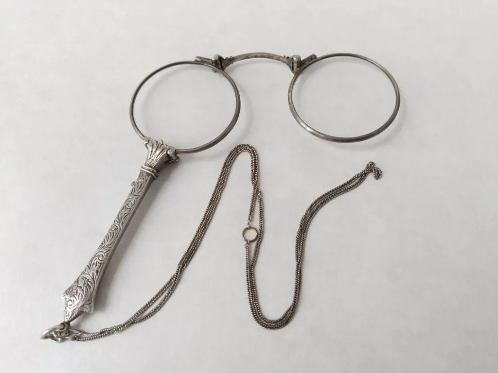 Antike Silber Lorgnette Brille 1900s Wiener Luxus 8