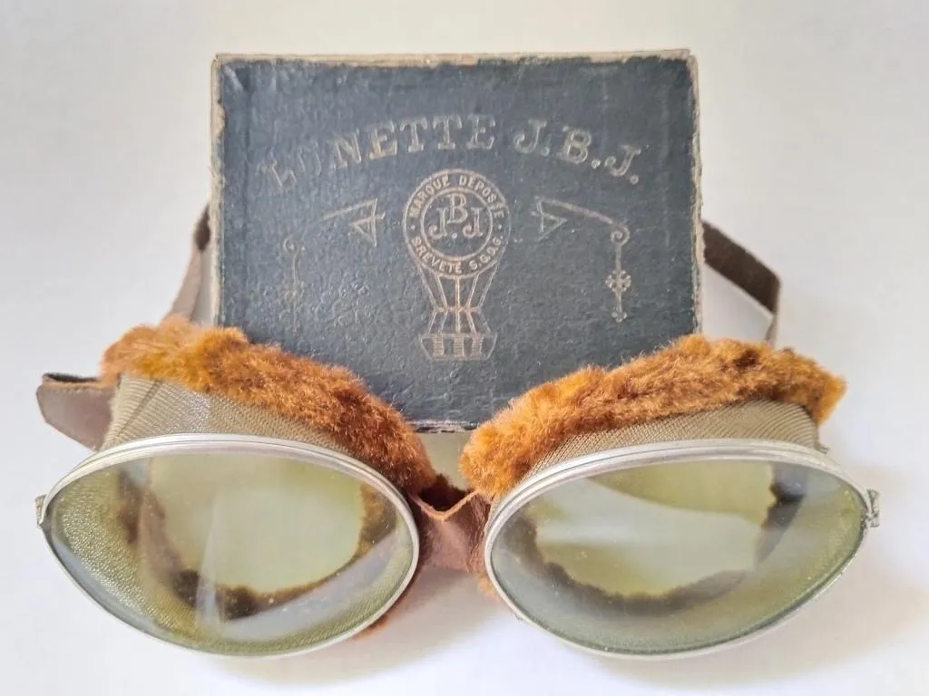 Antique Early 1900s JBJ Lunettes Goggles For Automobilists 1