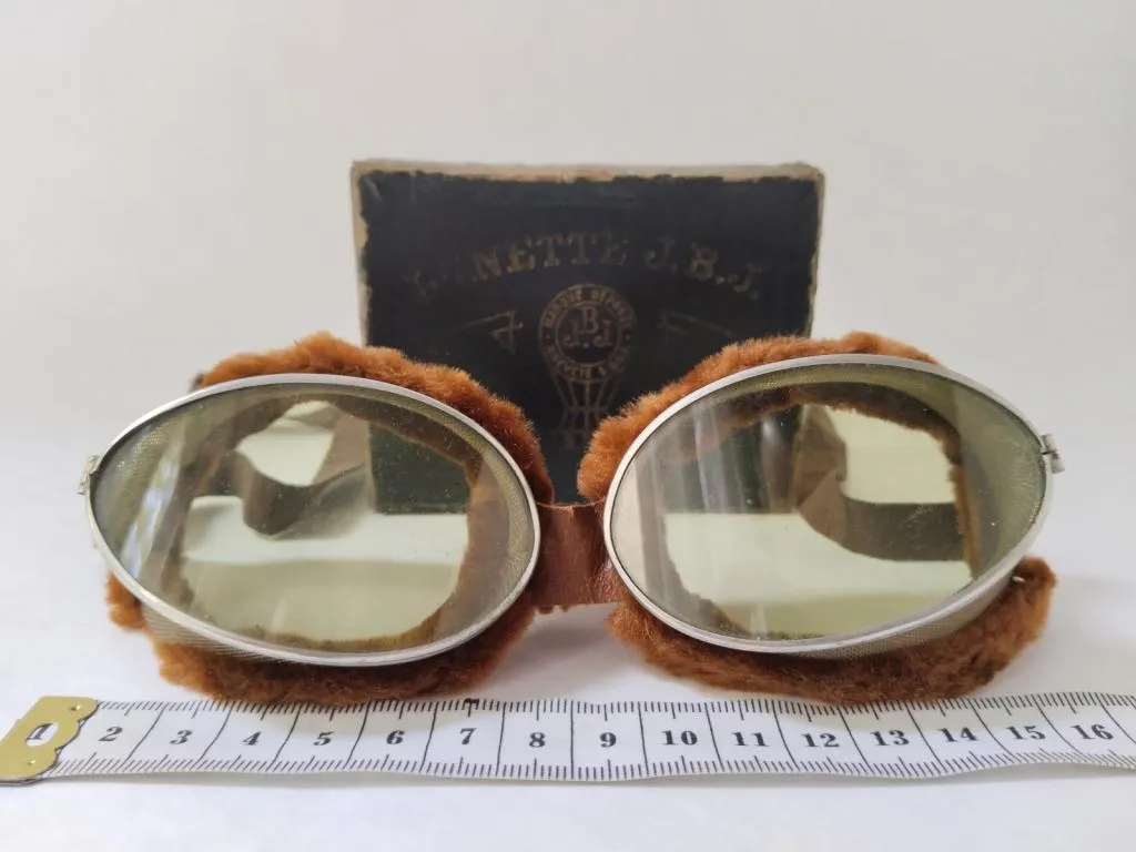 Antique Early 1900s JBJ Lunettes Goggles For Automobilists 18