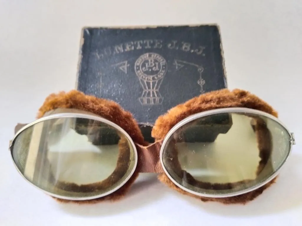 Antique Early 1900s JBJ Lunettes Goggles For Automobilists 9