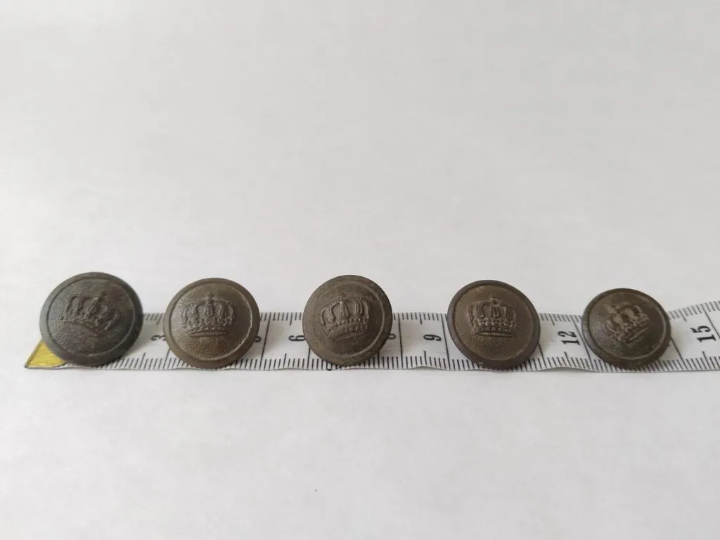 Antique Military Buttons Kingdom of Romania King Carol I 6