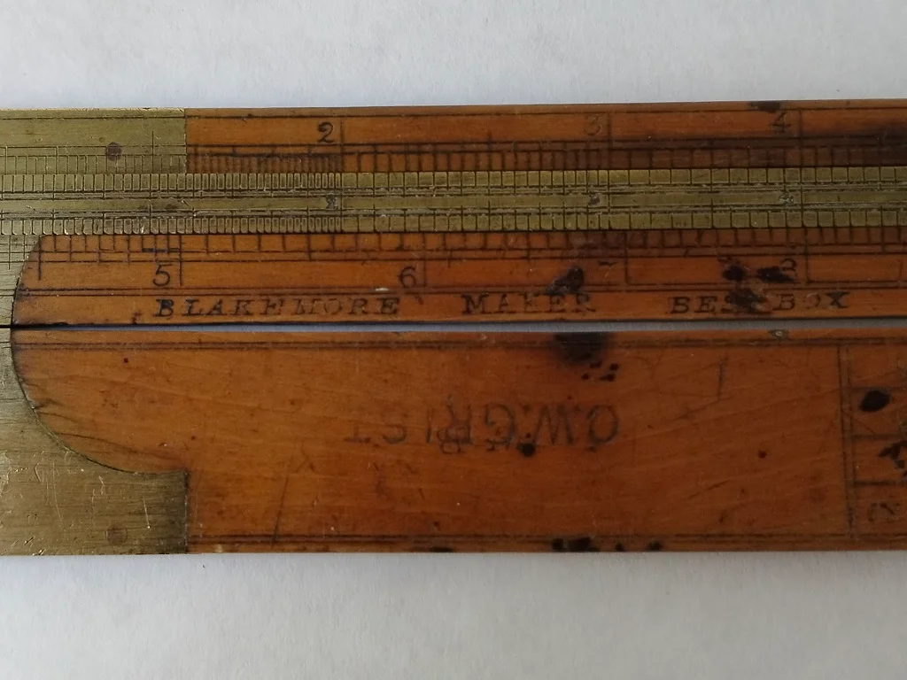 Boxwood Folding Rule with Brass Slides Two-Feet Two-Fold 2