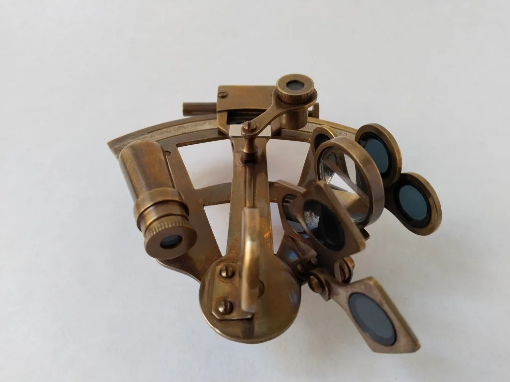 Brass Navigation Sextant Nautical Instrument Sailing Tool 11