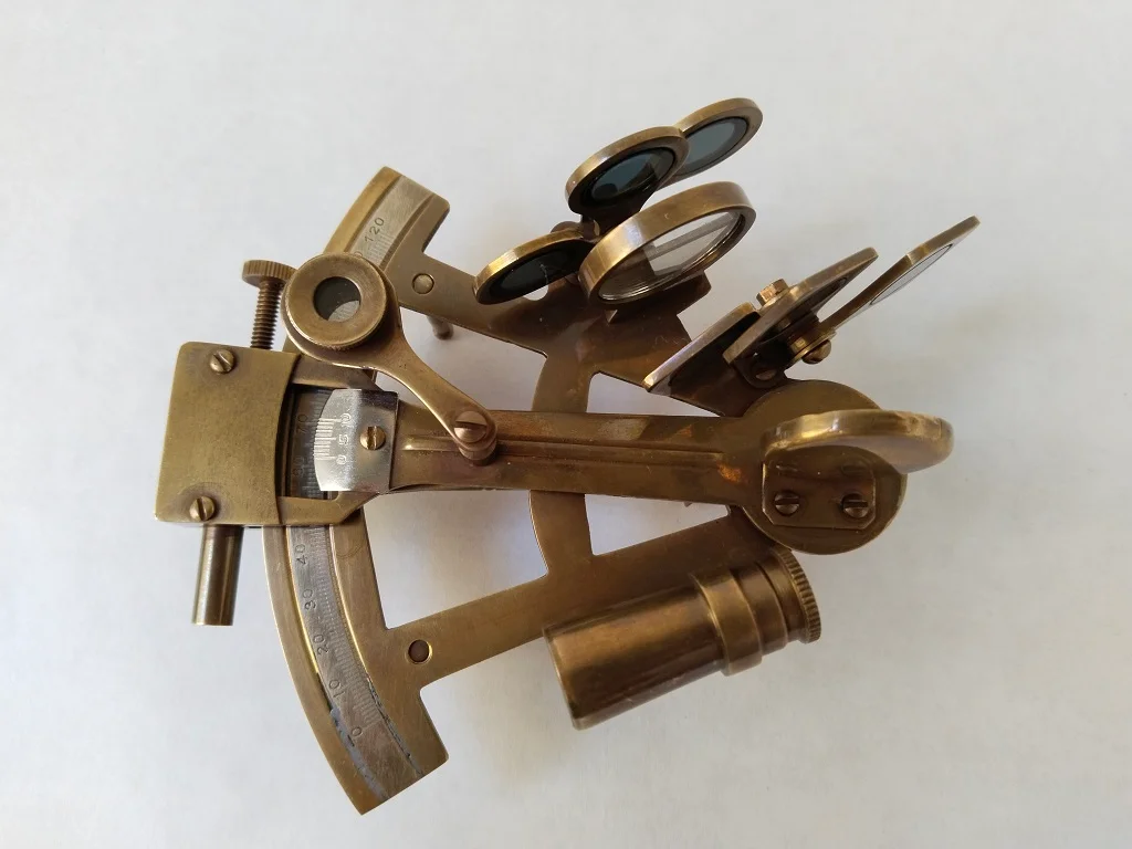Brass Navigation Sextant Nautical Instrument Sailing Tool 13