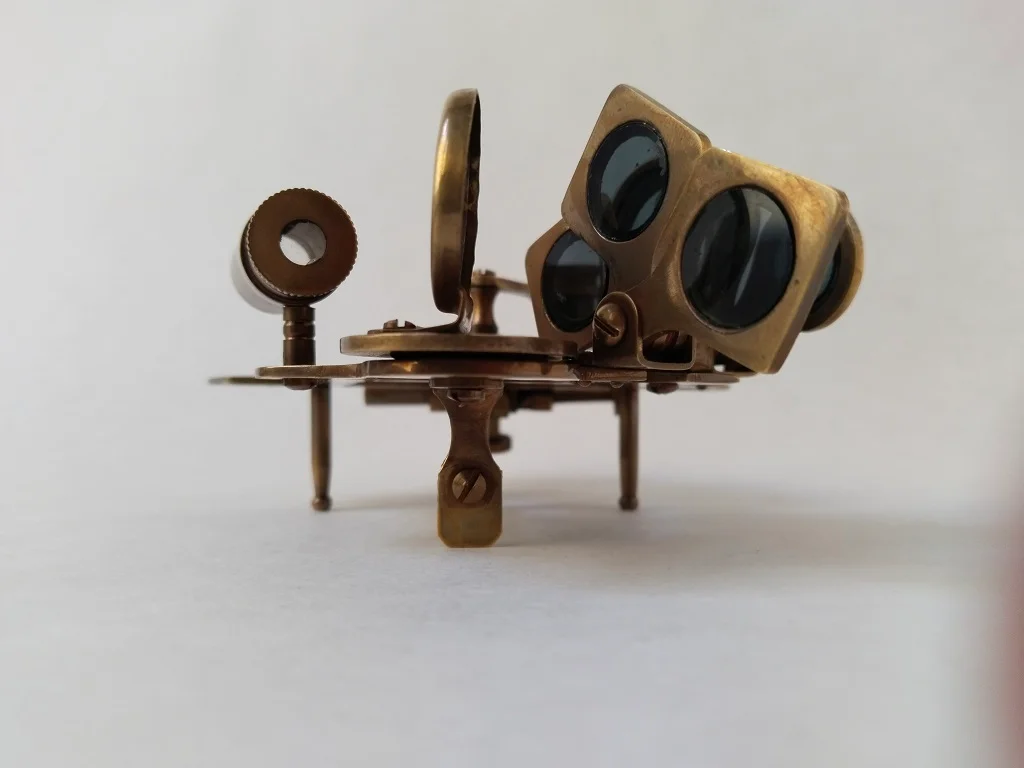 Brass Navigation Sextant Nautical Instrument Sailing Tool 6