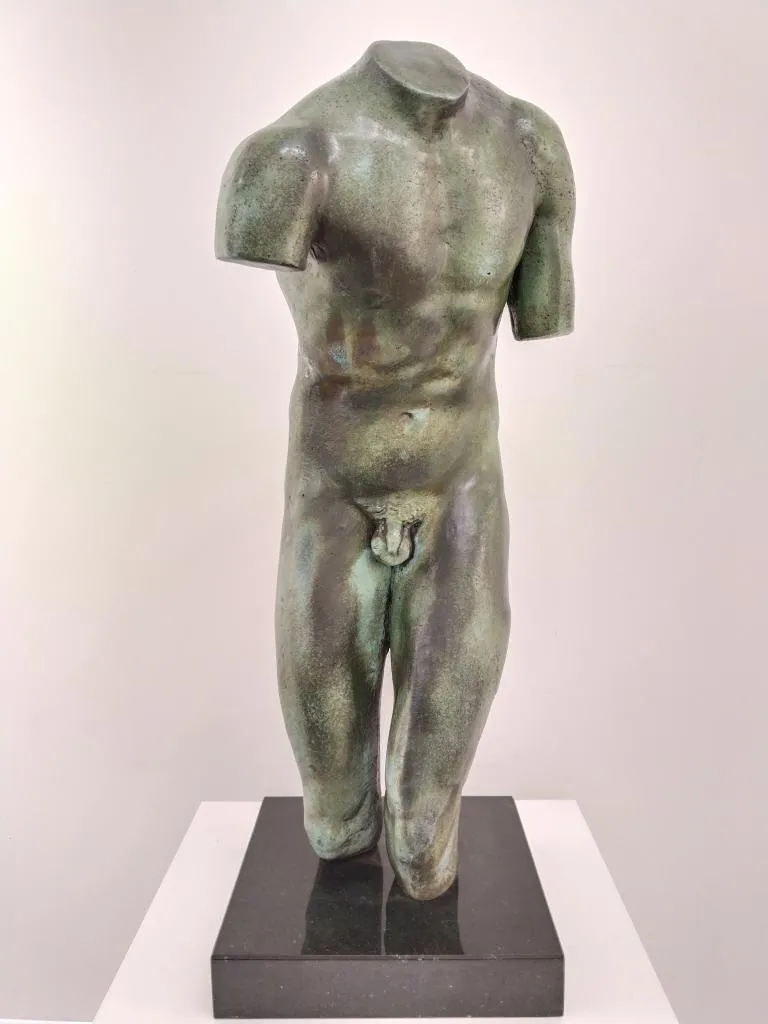 Bronze Classical Greek Male Torso Sculpture 1