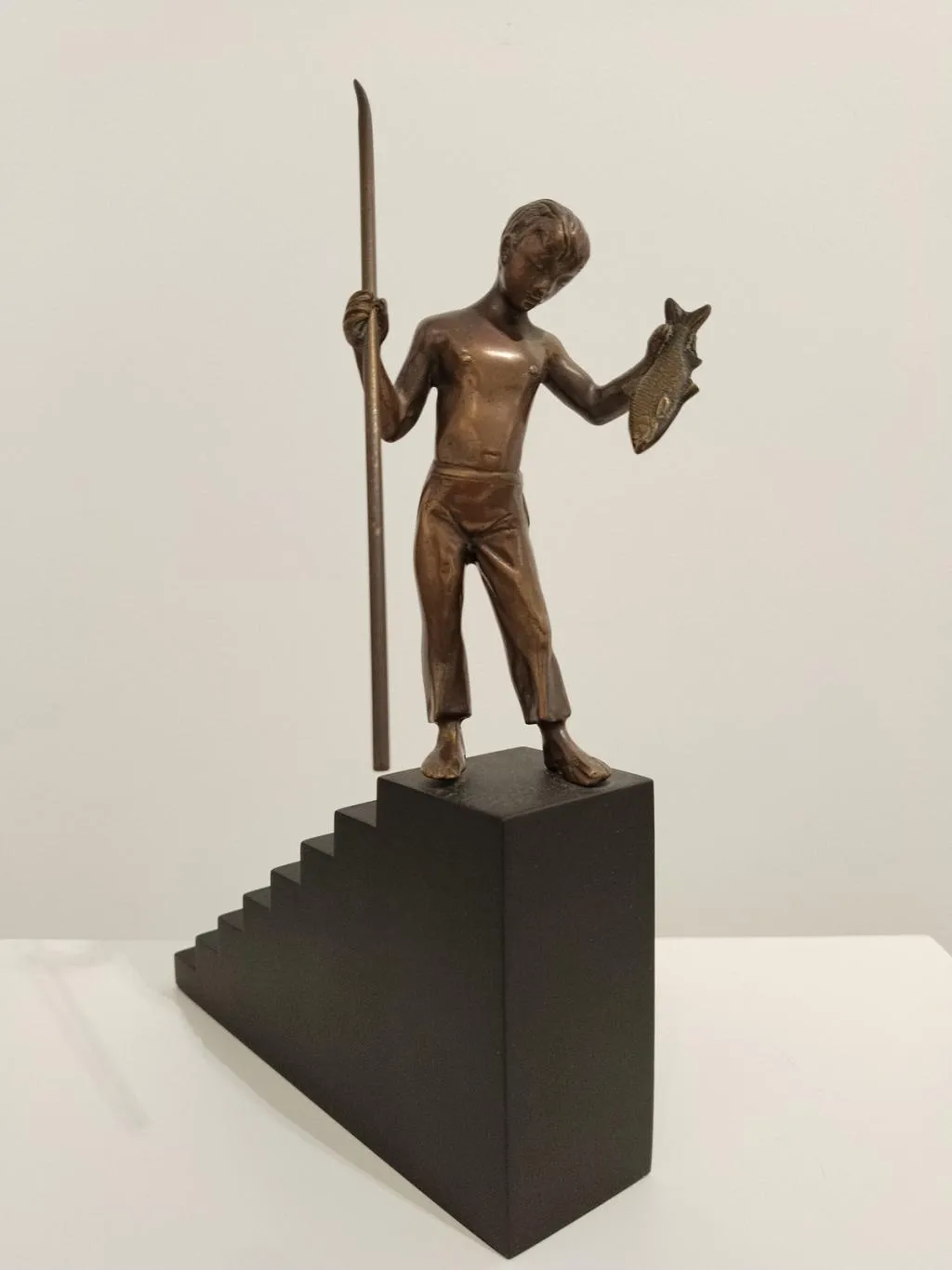 Bronze Fisher Boy Statue 1