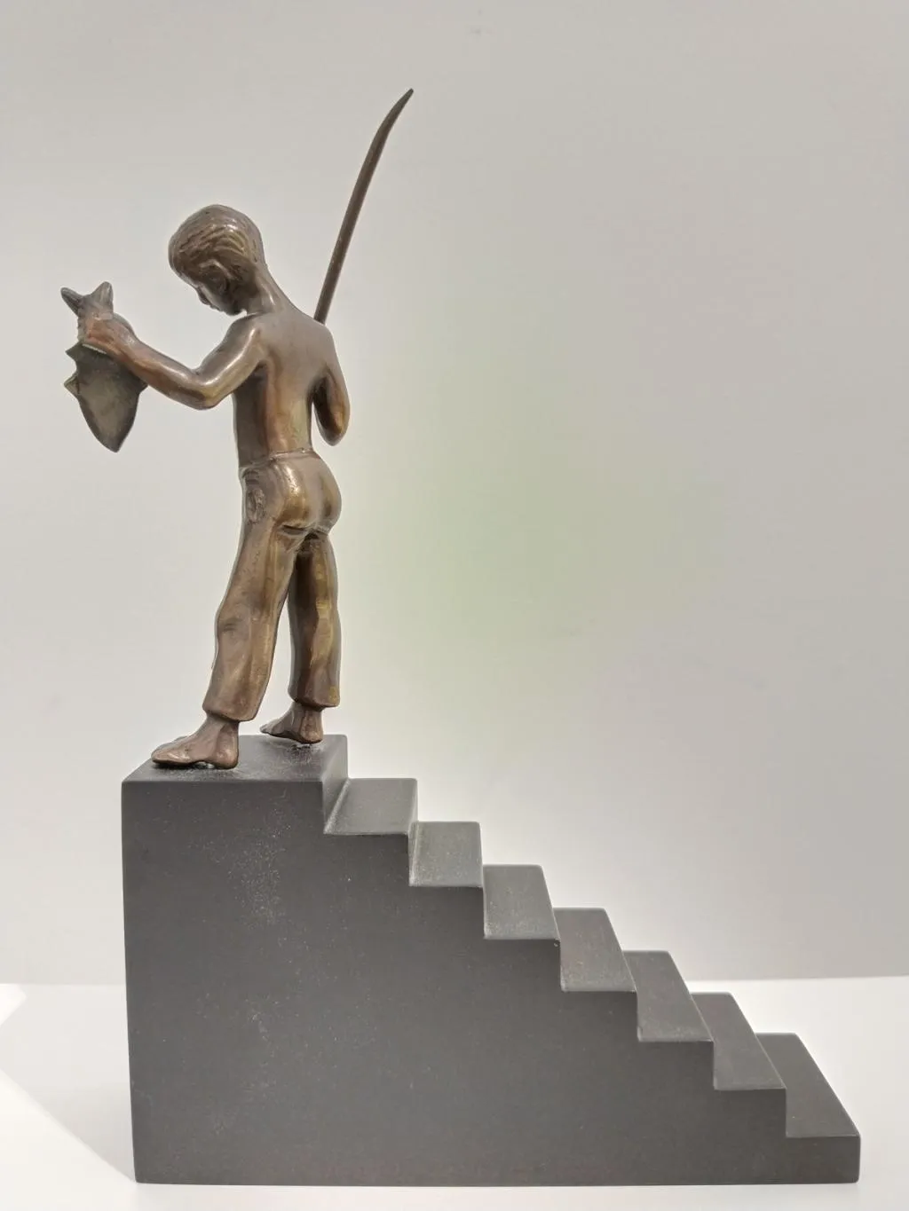 Bronze Fisher Boy Statue 6