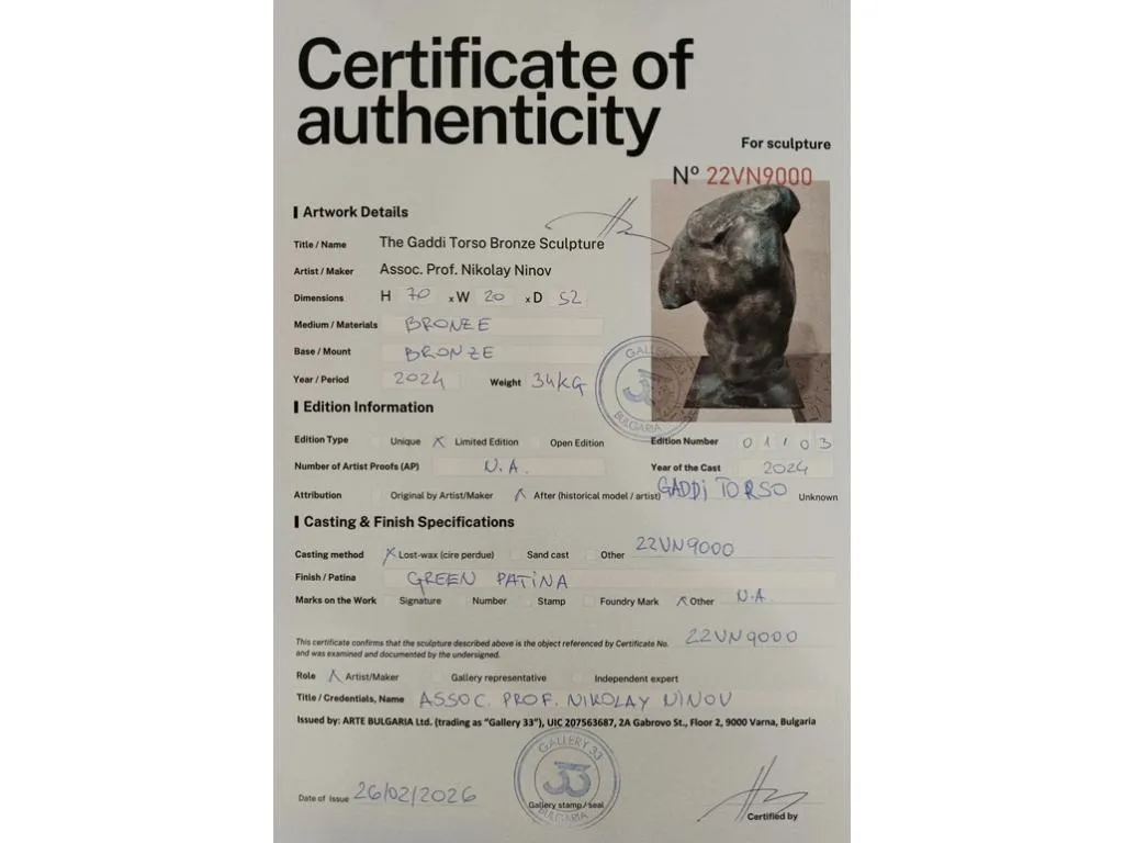 Bronze Gaddi-Torso Skulptur Replik 10