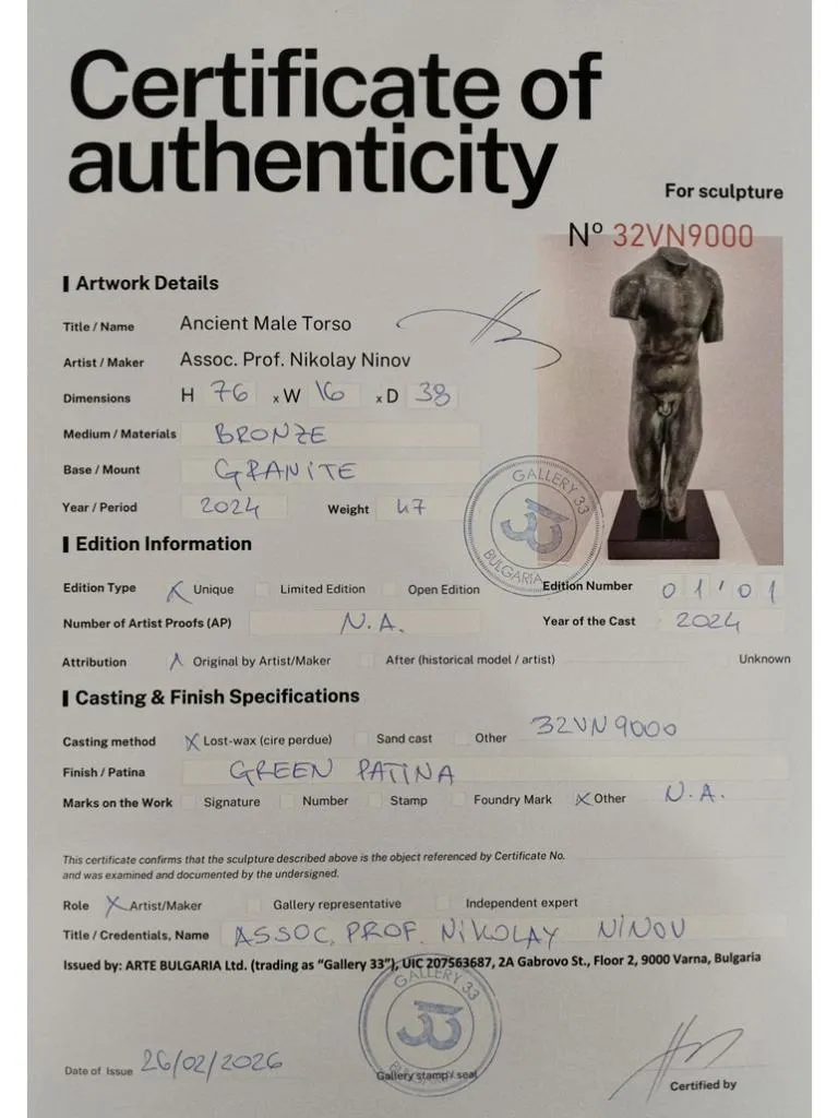 Bronze Griechische Skulptur Mann 11