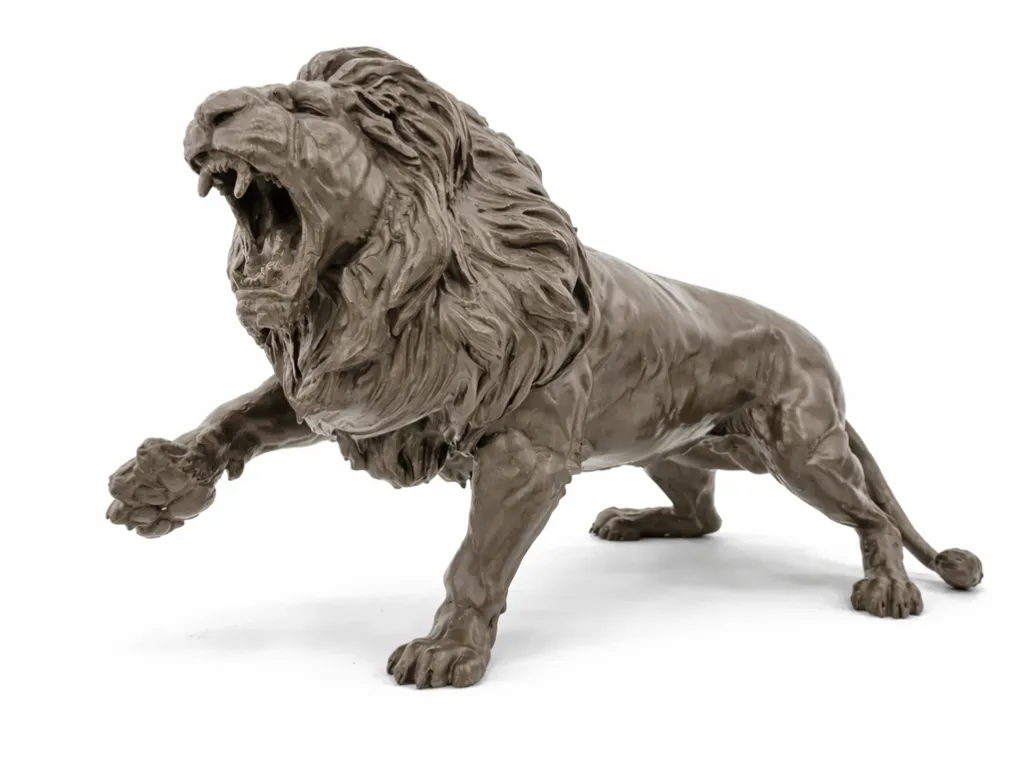 Bronze Lion II Sculpture