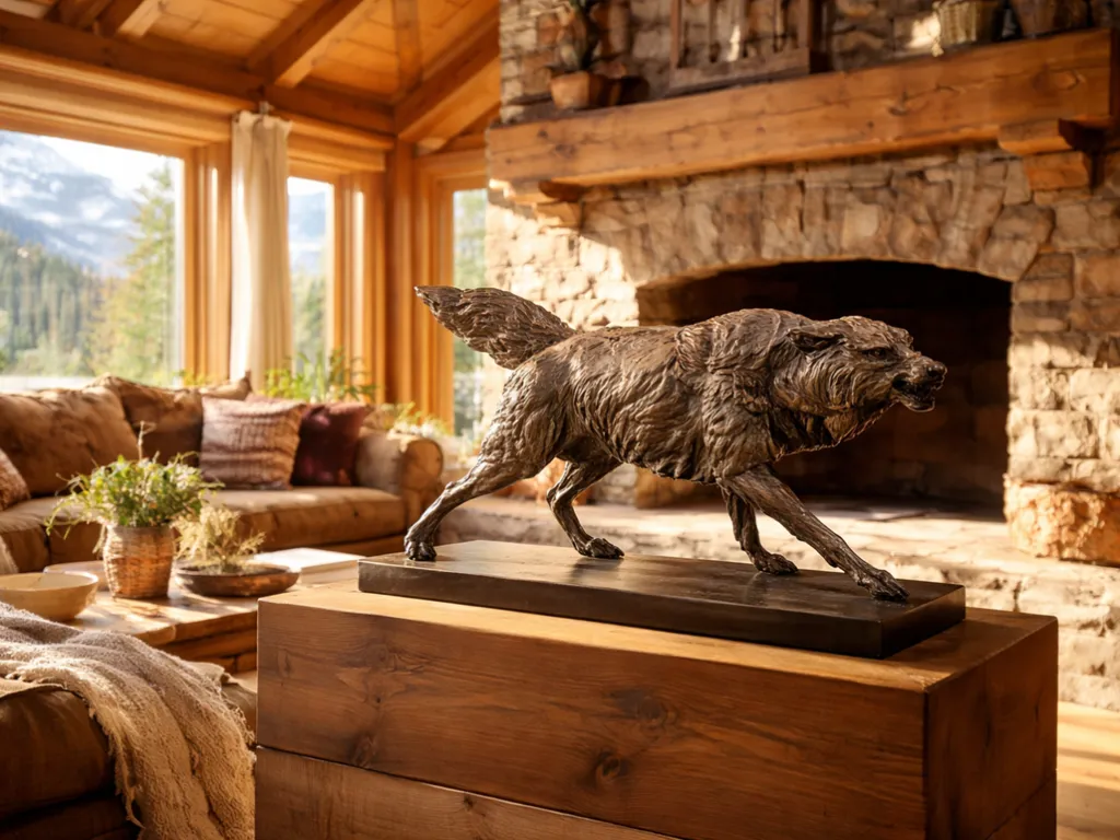 Bronze Wolf II Sculpture 3