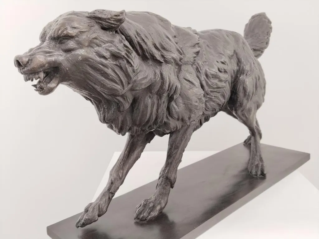 Bronze Wolf II Sculpture 7