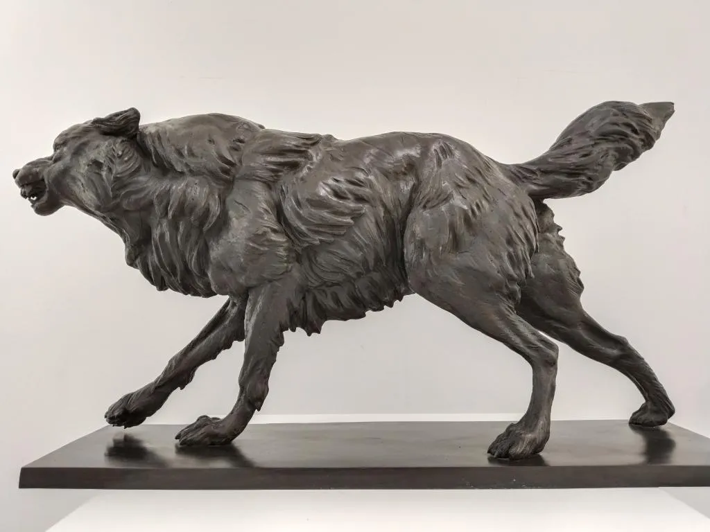 Bronze Wolf II Sculpture 8