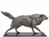 Bronze Wolf II Sculpture