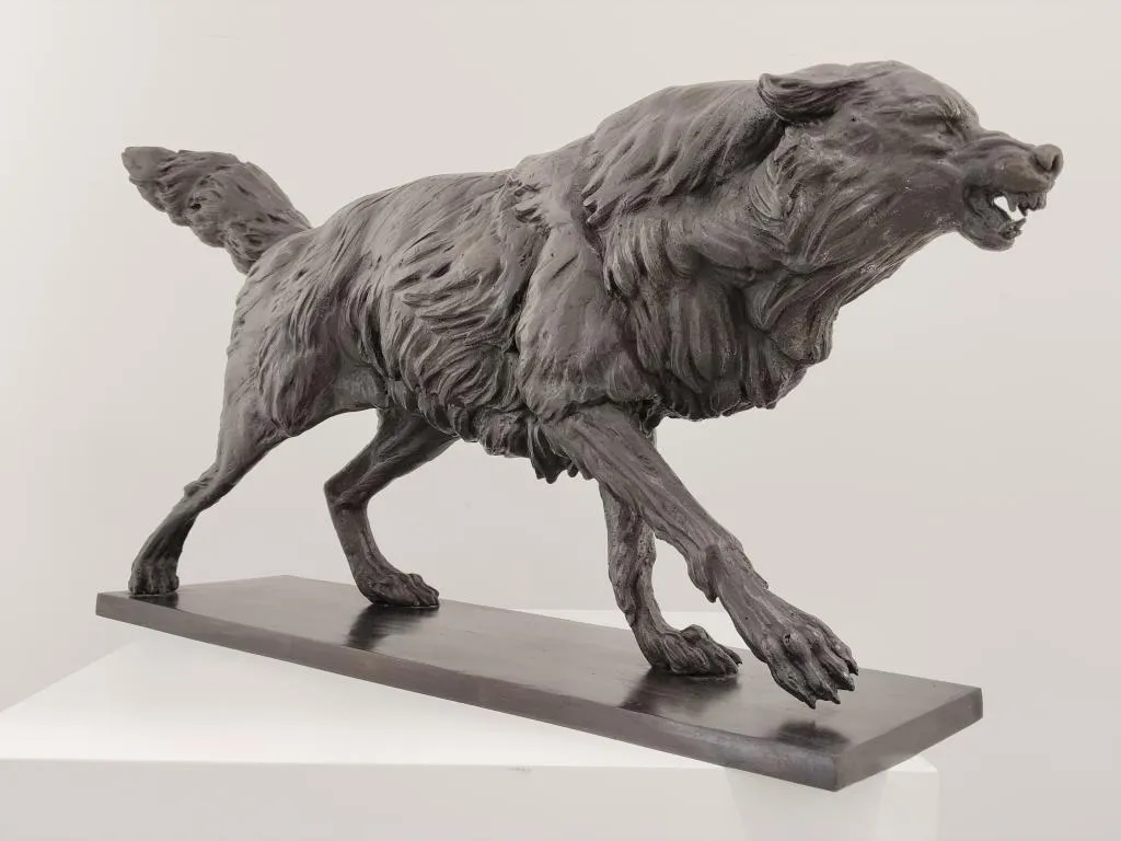 Bronze Wolf II Skulptur 2