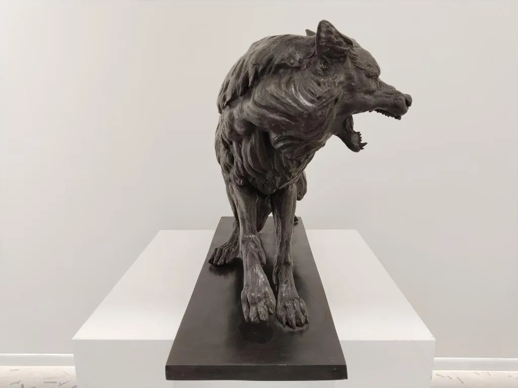 Bronze Wolf Sculpture 2