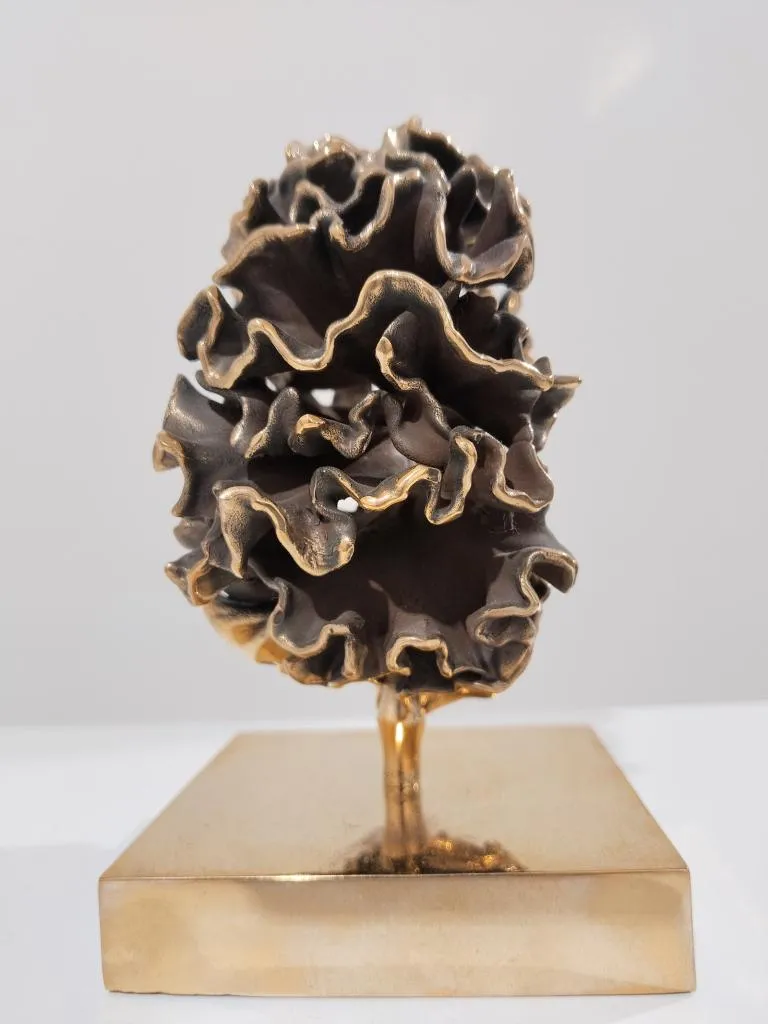 Contemporary Cast Bronze Sculpture Organic Geometry I 2