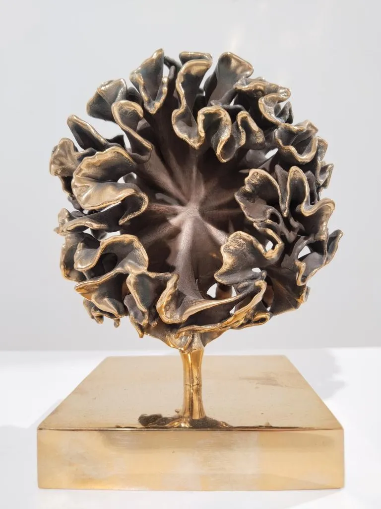 Contemporary Cast Bronze Sculpture Organic Geometry I 4