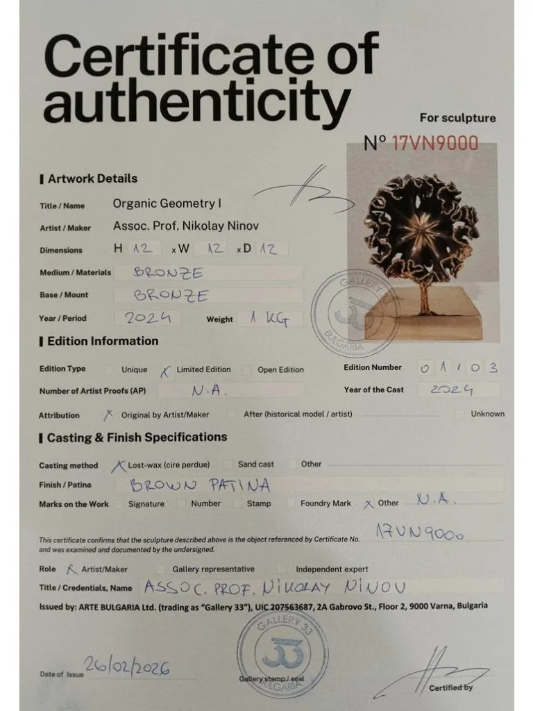 Contemporary Cast Bronze Sculpture Organic Geometry I 6