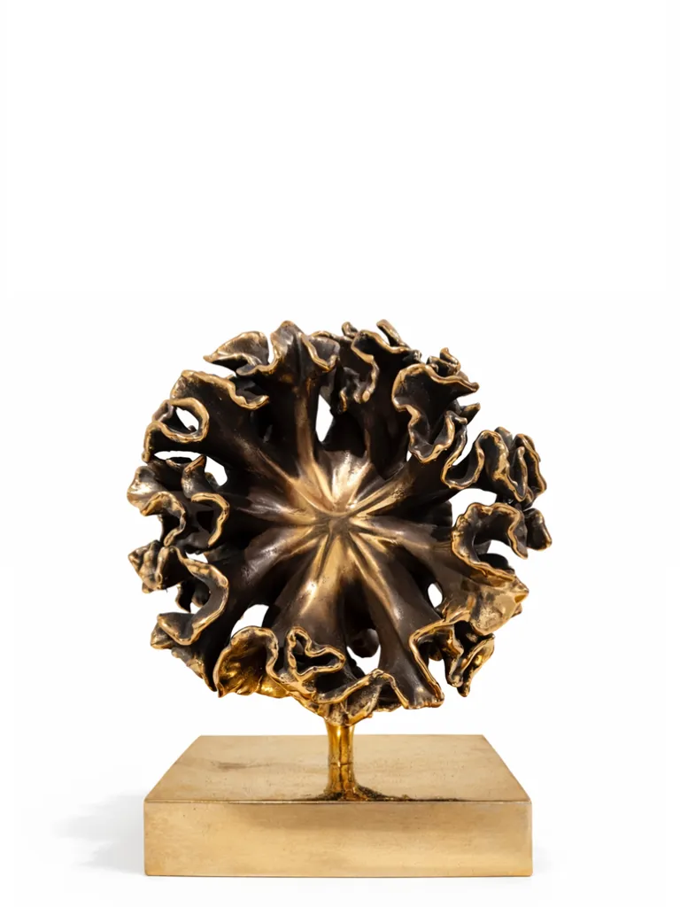 Contemporary Cast Bronze Sculpture Organic Geometry I