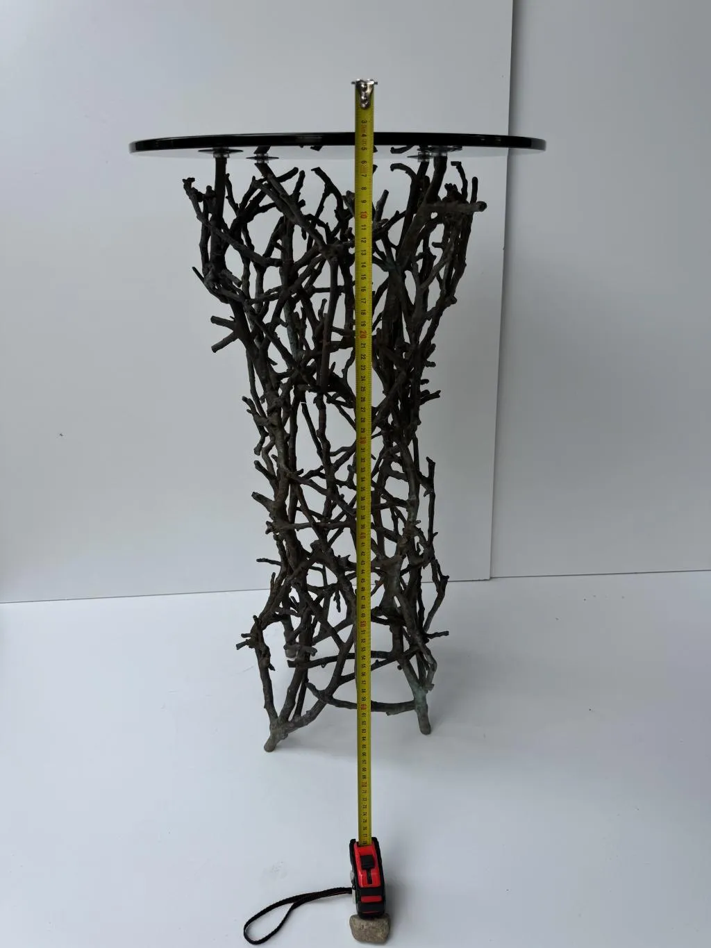 Designer Outdoor Side Table with Tempered Glass Top 6