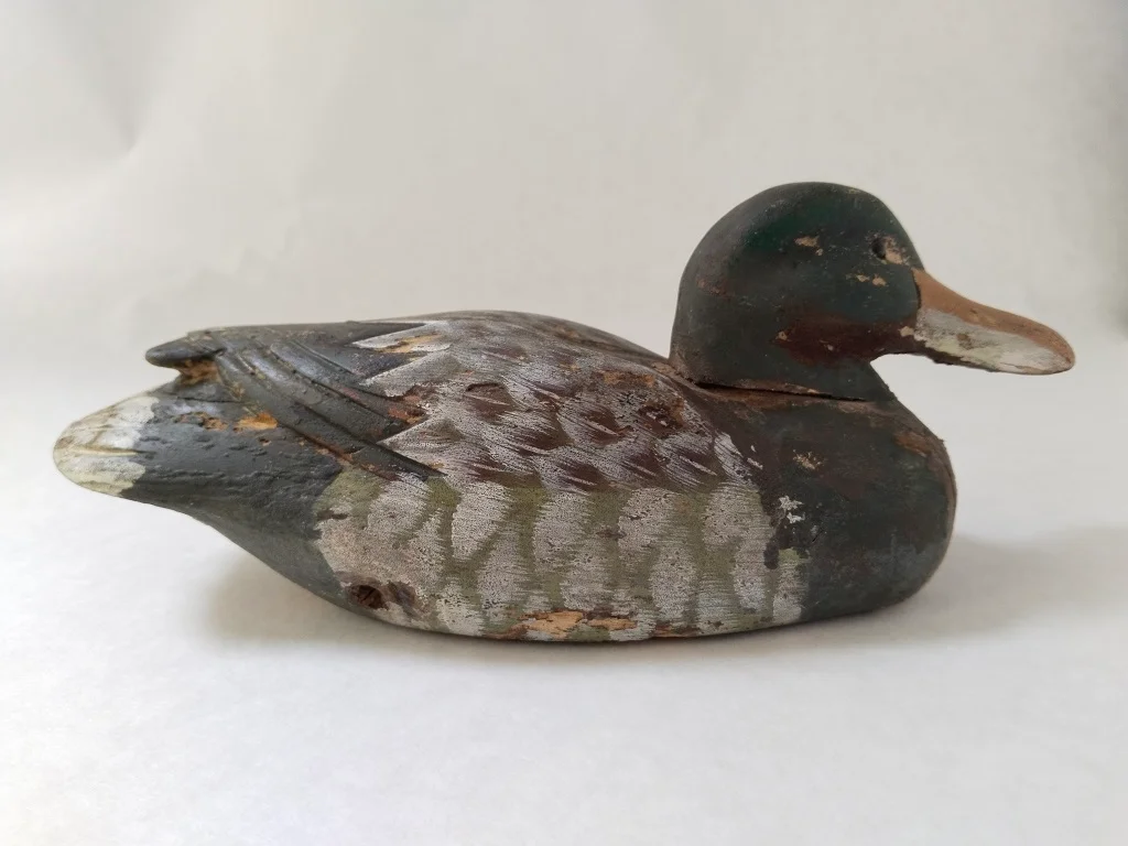 Duck Decoy Wood Original Paint Carved Antique 1920s 1