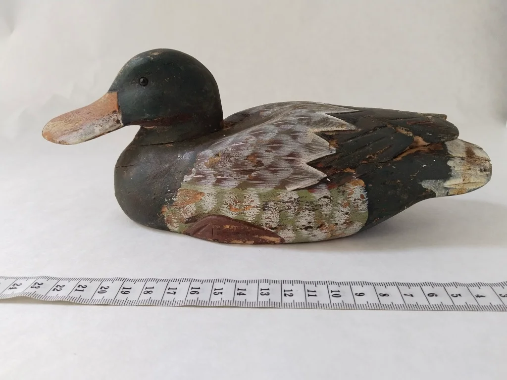 Duck Decoy Wood Original Paint Carved Antique 1920s 11