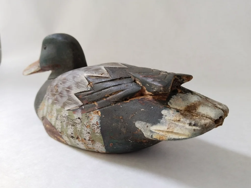 Duck Decoy Wood Original Paint Carved Antique 1920s 3
