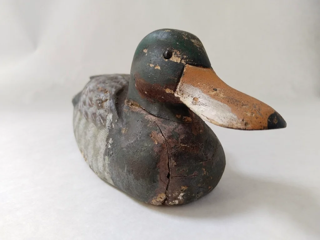 Duck Decoy Wood Original Paint Carved Antique 1920s 6