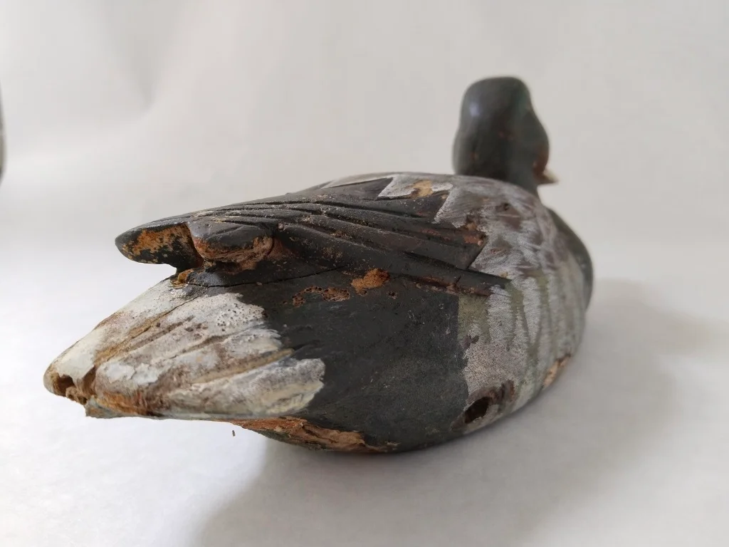 Duck Decoy Wood Original Paint Carved Antique 1920s 7