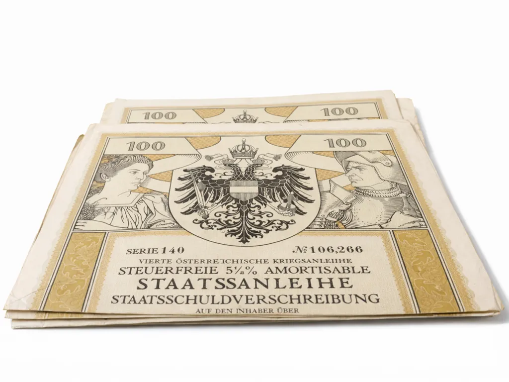 Ersten-Weltkriegs-Kriegsanleihe der Österreich-Ungarischen Monarchie